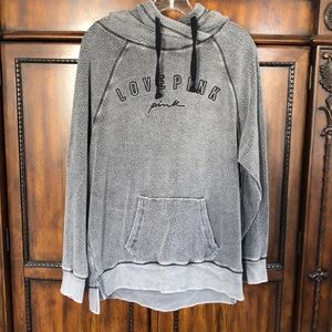 VS Pink Grey Hoodie Sweatshirt Size S